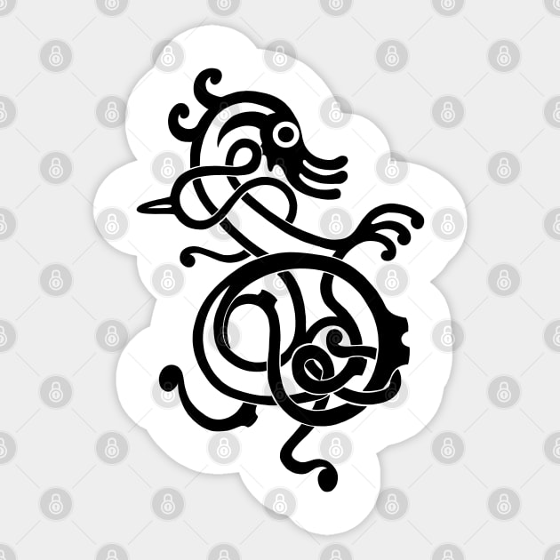 Norse Serpent Sticker by NineWorldsDesign